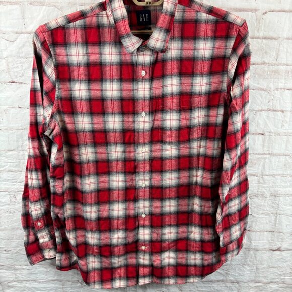NWT GAP Merona Men's XL Plaid Button-front Fall Long Sleeve Shirt Lot - Picture 9 of 13